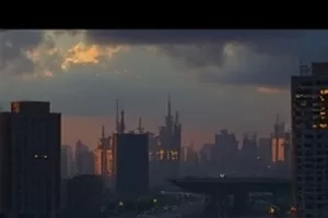 《雪落无声时》雪夜小镇街灯全景